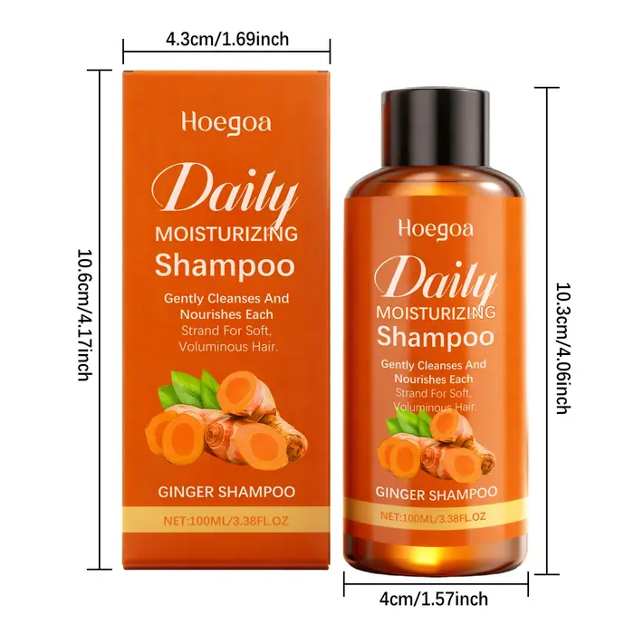 Shampoing et revitalisant au gingembre, ensemble de soins nettoyants pour cheveux, Anti-pelliculaire