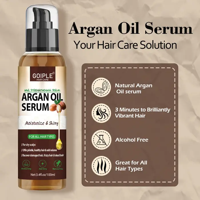 Sérum capillaire à l'huile d'argan naturelle
