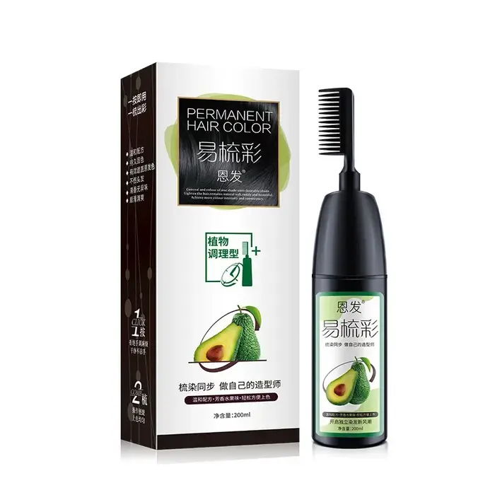 Shampoing colorant pour les cheveux à l'essence d'avocat