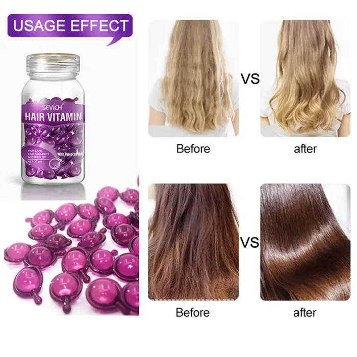 Capsules vitaminées hydratantes pour cheveux