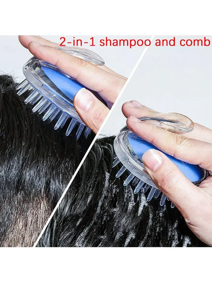 Brosse à shampoing transparente en cristal