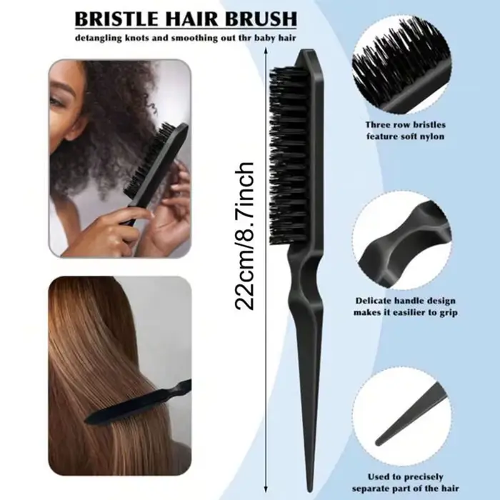 Brosse à cheveux à poils pour coiffure slick back