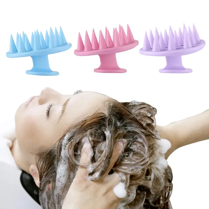 Silicone shampooing cuir chevelu masseur de cheveux