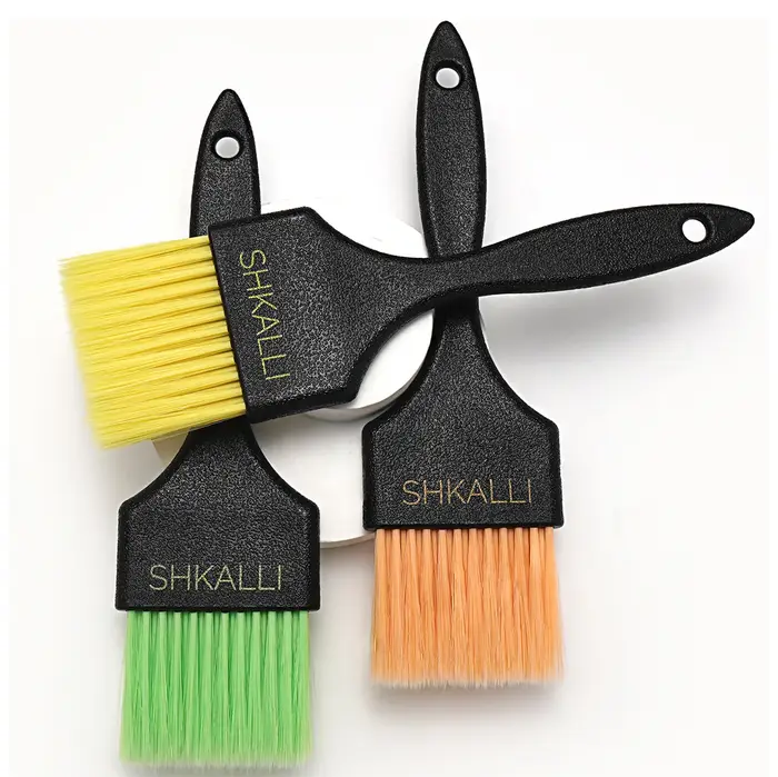 Brosse de Balayage de coiffure professionnelle-brosse à cheveux réutilisable à poils souples épais et durables pour Salon et maison + outil de teinture capillaire