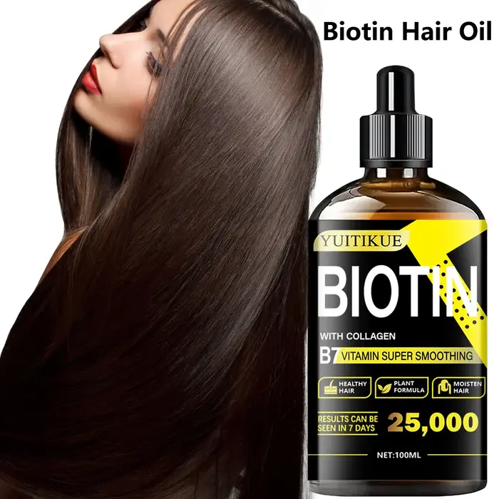 Huile de soin au collagène biotine 100 ml - Riche en vitamine B7